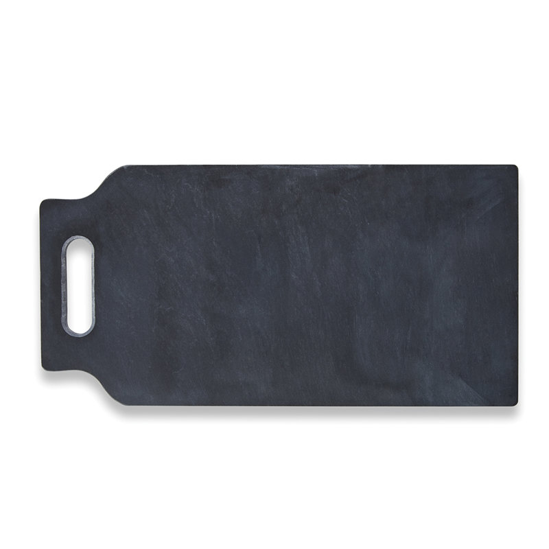 Plateau et plateau à fromage en marbre noir Jorolf, H 1 po x l 18 po x L 9 po