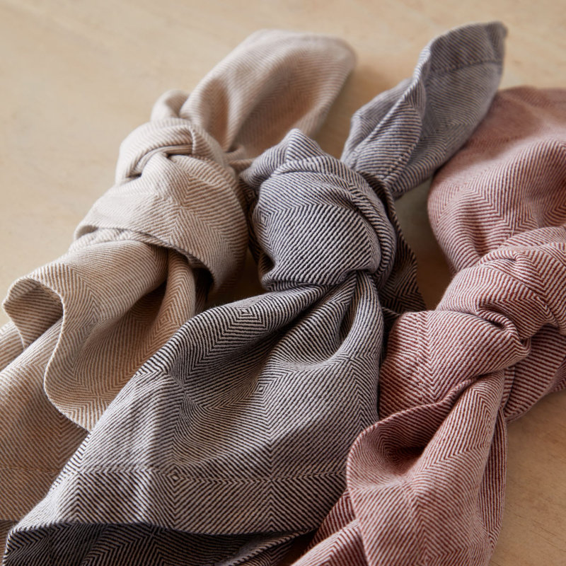 Eivissa Linen Blend Square Napkins, Latte