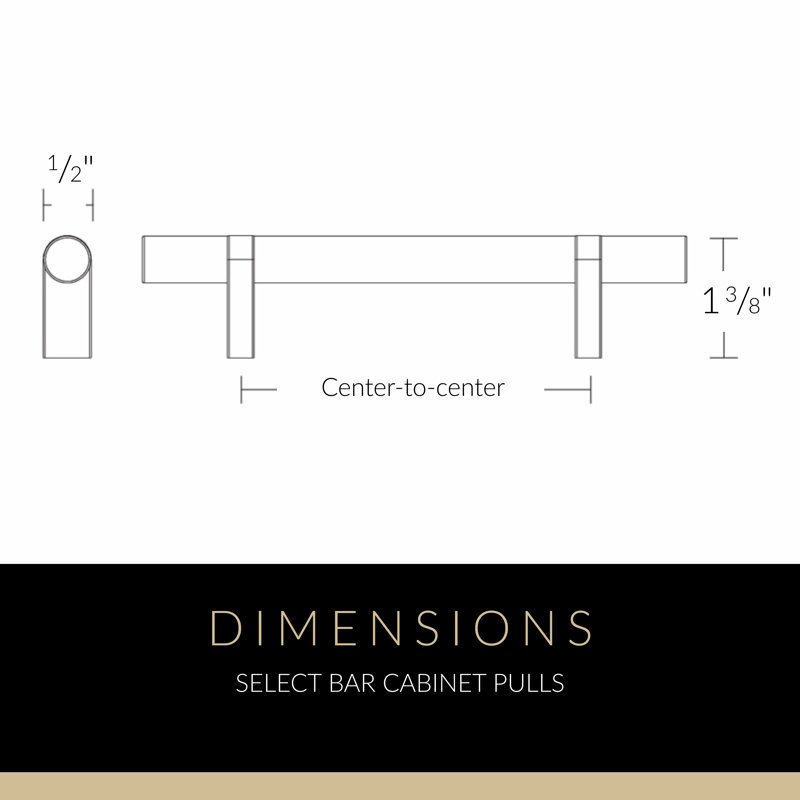 Poignée de meuble-bar rectangulaire Emtek Select 36 "C-C, tige de bar rectangulaire, barre moletée, Bronze huilé