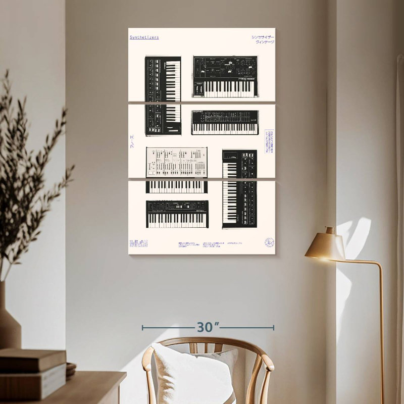Abarca Synthesizers, 65" H x 42" W