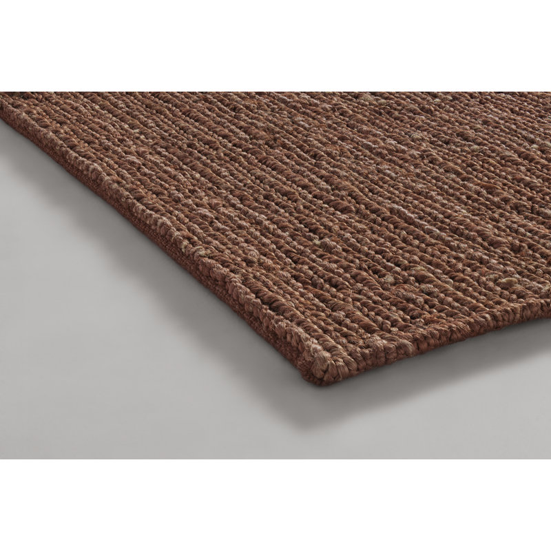 High Tide Jute / Sisal Area Rug in Terracotta, Rectangle 8' x 10'