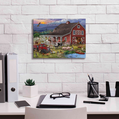 «The Barnyard Crowd», reproduction sur toile tendue