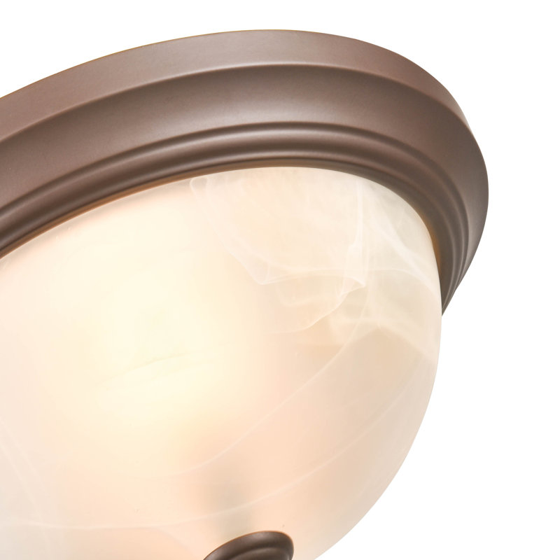 Andreyah Glass Flush Mount, Bronze, 5.5'' H x 13'' W x 13'' D
