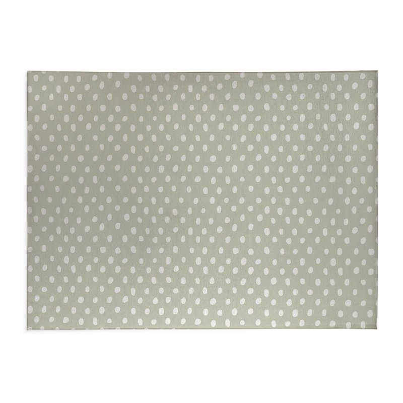 Dot Lyfe Charcoal Indoor Doormat, Light Green, 24" W x 36" L
