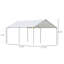 Abri pour voiture robuste de 10 pi x 20 pi Outsunny avec ensemble d'ancrage inclus, 3 câbles en acier renforcé-125299815