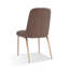 Pepperidge Linen Blend Metal Side Chair in Brown