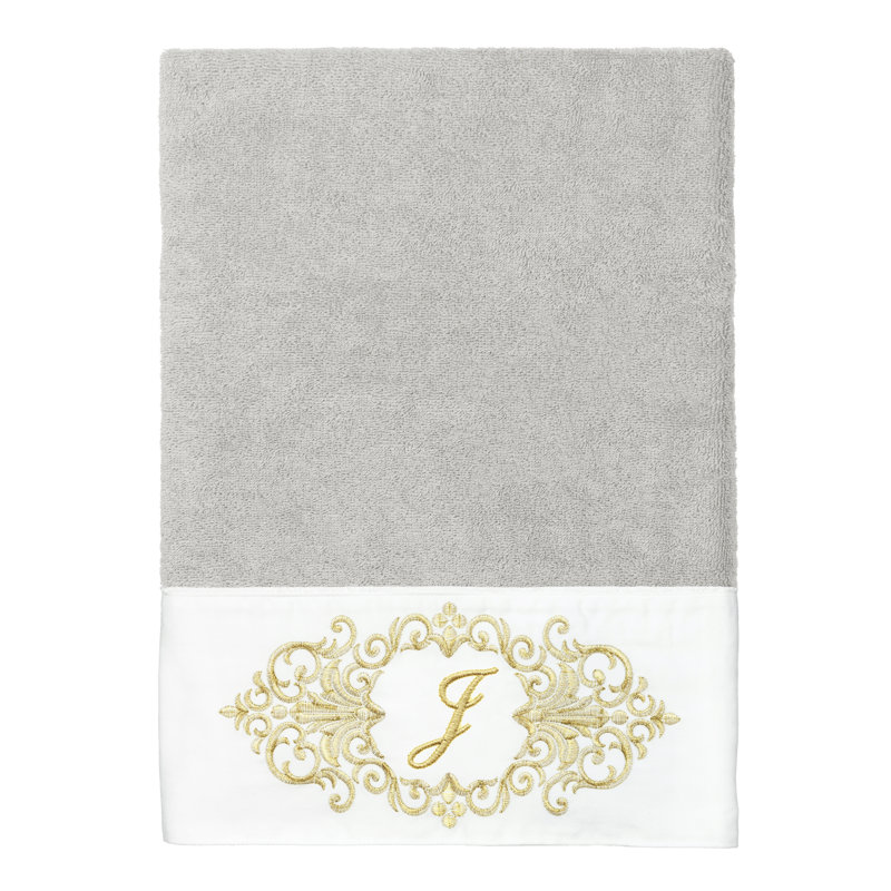 Linum Home Textiles 100% Turkish Cotton MONICA 2PC Embellished Bath Towel Set, J