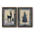 Toile avec cadre en noyer
