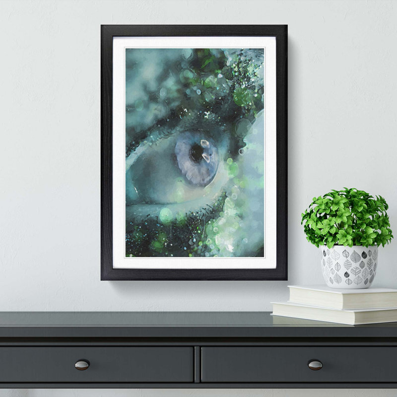 Glitter Eye - Picture Frame Graphic Art Print, Black Framed, 87cm H x 62cm W x 2cm D