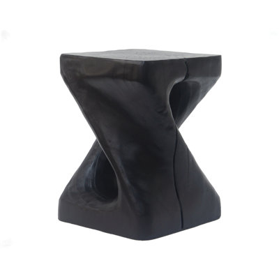 Twist Shape Side Table, Wood-Like Texture