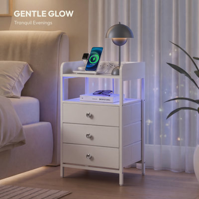 40cm W Iron Bedside Table