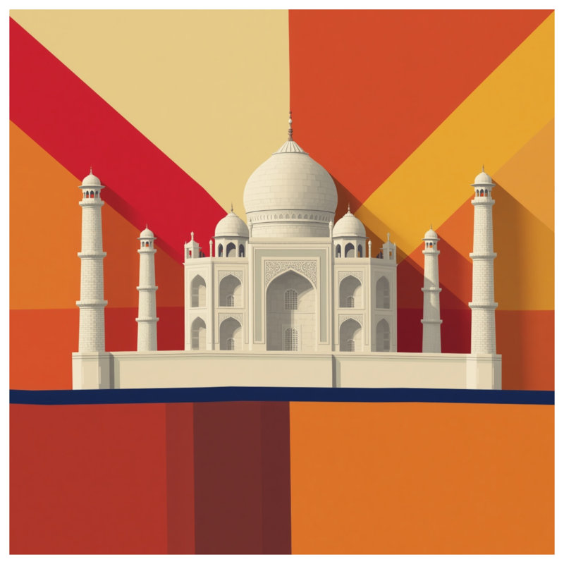 Housses de couette Taj Mahal Illustration, King