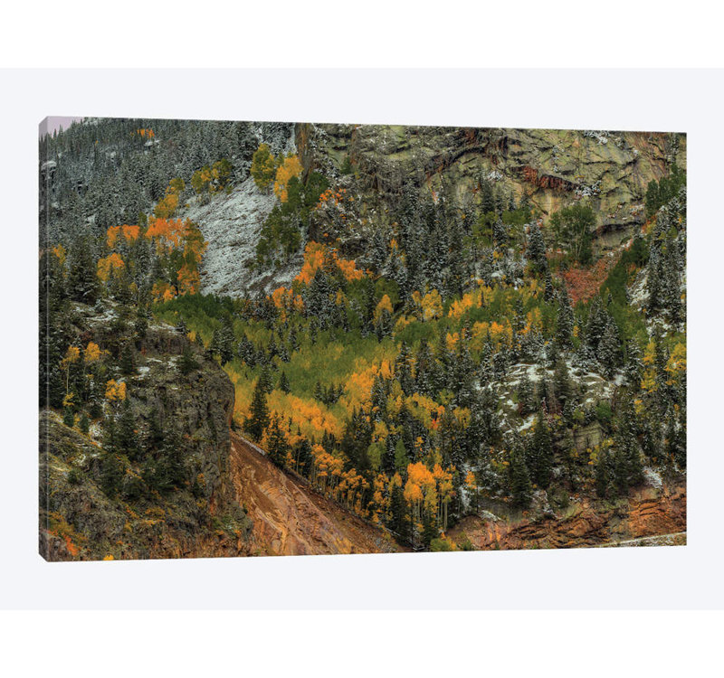 « automne wall » par bill sherrell, reproduction d’impression sur toile tendue, H 8 po x l 12 po x P 0,75 po, Toile tendue