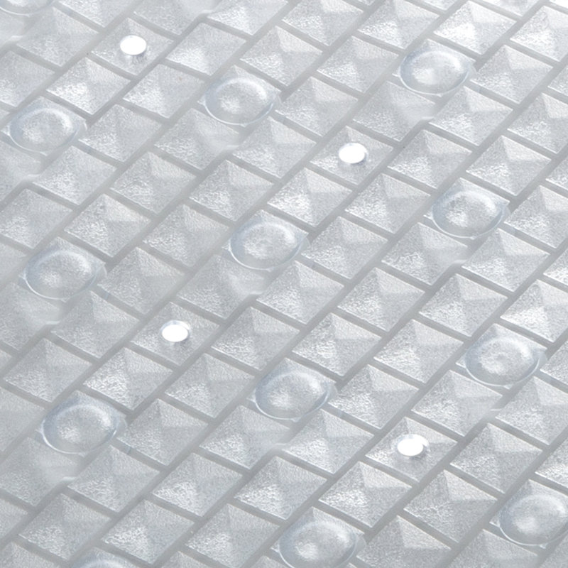 Clear PVC Anti-Slip Mildew Resistant Bath Mat