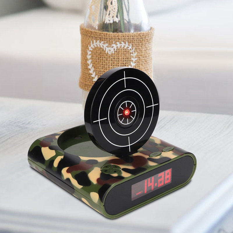 Réveil électronique numérique USB novateur avec fonction de tir pour la chambre à coucher (vert)