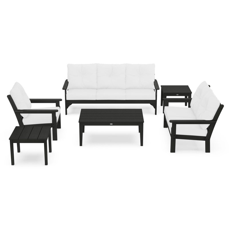 Vineyard 6-Piece Deep Seating Set, Natural, Green