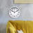Hinojosa Round Silver Traditional Wall Clock 9.625 Inch