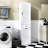 White Laundry Cabinet With Practical Storage Solutions For Daily Use Design And Compartment