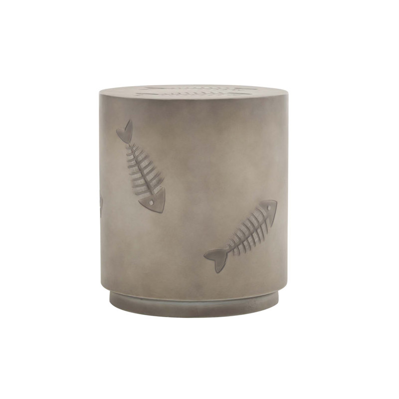 Ariele 16'' MGO Fish Pattern Side Table