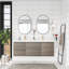 Lodena 60'' Double Sink Wall Mounted Bathroom Vanity with Resin Top-1519729081