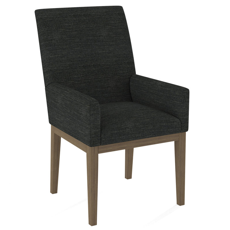 Upholstered Arm Chair, Weathered Gray, Rumor Bliss