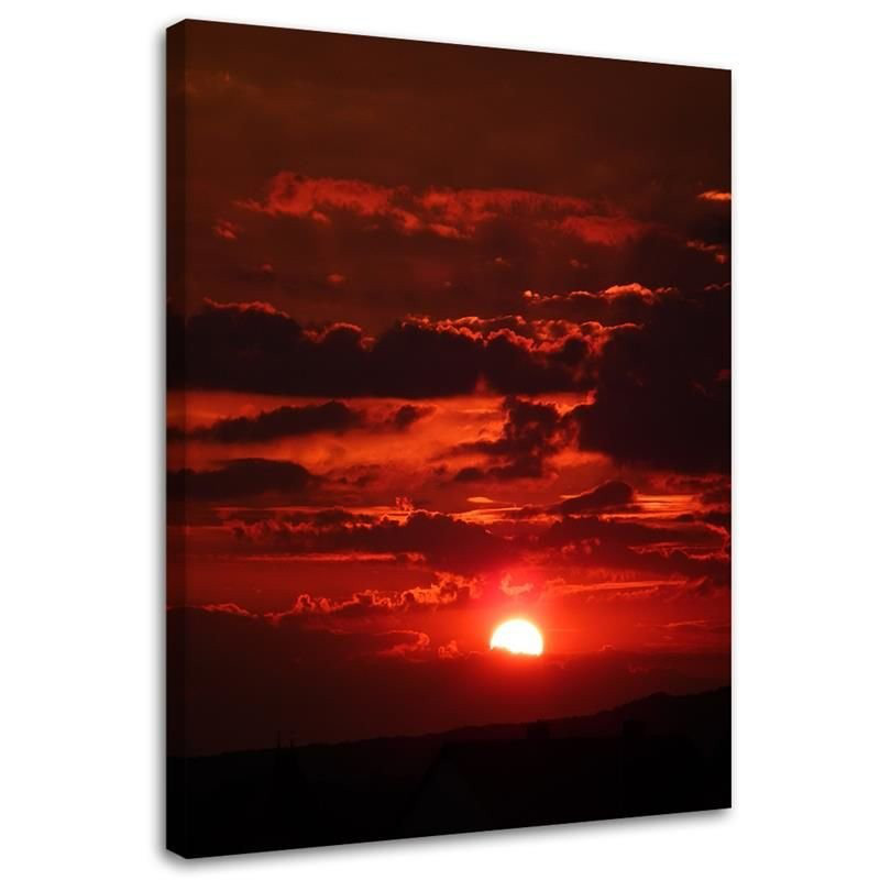 Red Sunset - Wrapped Canvas Print, 90cm H x 60cm W