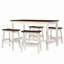 Table de salle à manger en bois et 4 tabourets Delja | August Grove®-960538515-960538513