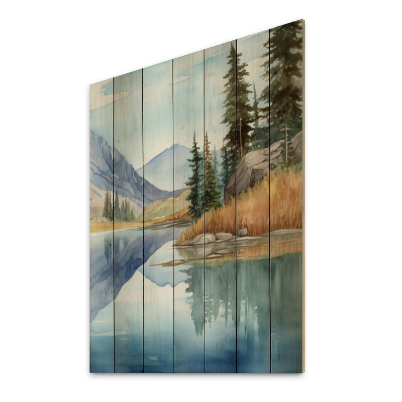 " Autumn Lake Reflections I ", 40" H x 30" W x 0.78" D
