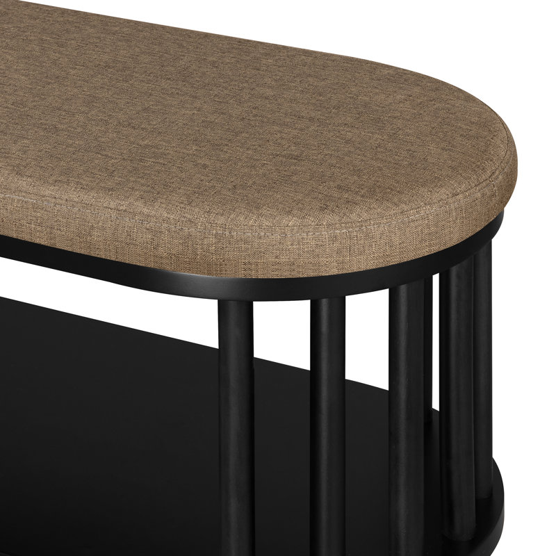 Banc rembourré avec tablette ouverte Zigmont