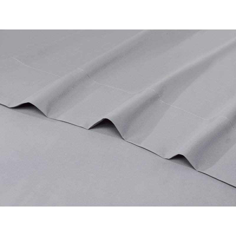 Videri Home Super Soft Sheet Set, Full Sheet Set + Fitted Sheet + 2 Pillowcases, Light Gray