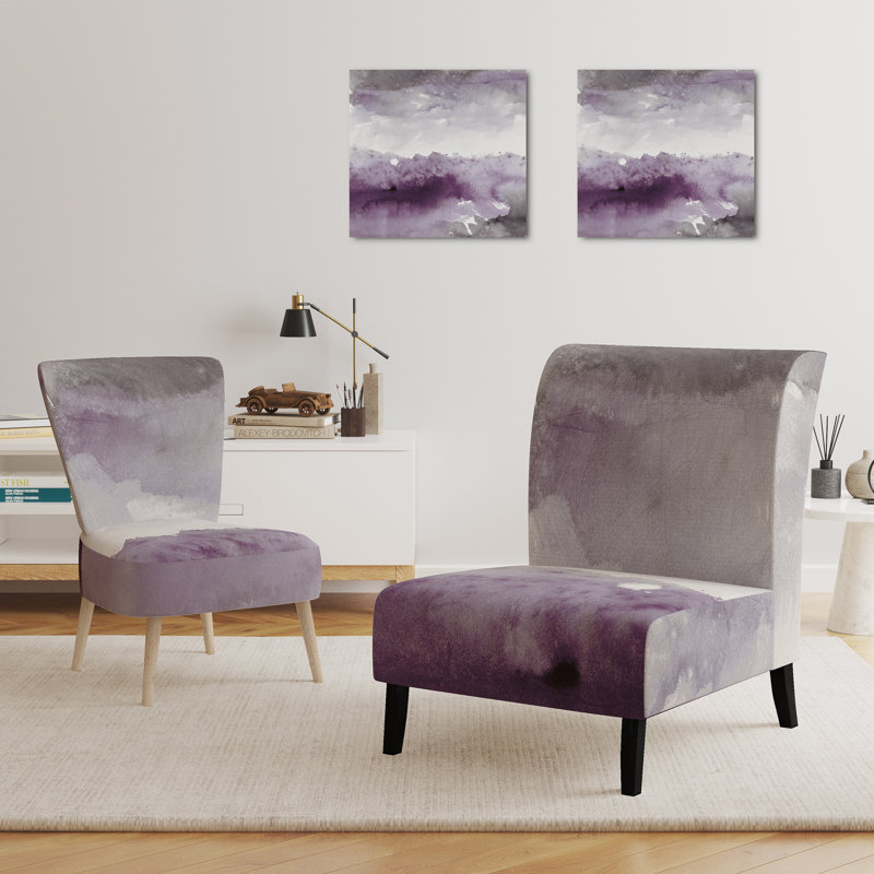 Fauteuil de chambre rembourré Midnight At The Lake II Amethyst and Grey - Shabby Elegance