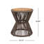 Table d'appoint d'extérieur Nara en bois d'acacia et corde tissée-2094742563-2094743516