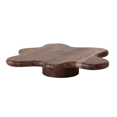 Chocolate Marble & Iron Organic Lazy Susan