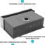 Évier de 36 po: acier inoxydable 36 x 22 x 10 po, avec assemblage de drain pour tablier de drainage avant efficace et planche insonorisante