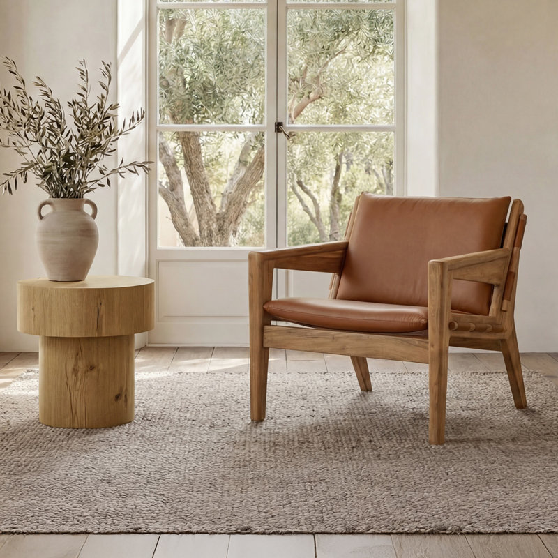 Fauteuil d'appoint Baker brun