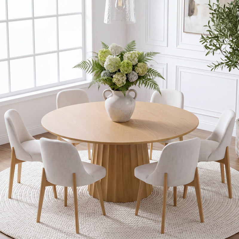 Shutesbury 6 - Person Dining Table Sets, 7 Pieces: Table, 6 Chairs, Yellow