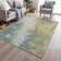Machine Washable Indoor/Outdoor Xhevrie Seafoam Rug