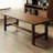Brown Rectangular Solid Wood Trestle Dining Table-1916837538