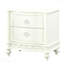 Table de chevet 2 tiroirs Ivoire