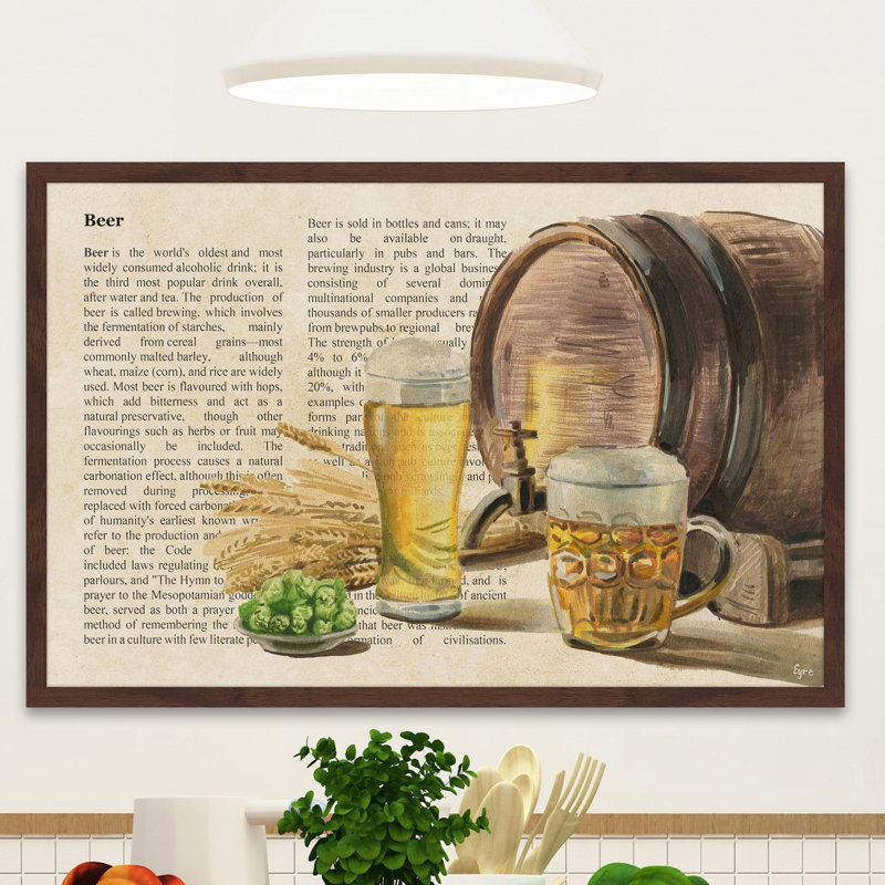 «Beer Tradition» par Eyre Tarney - reproduction de cadre photo, H 24 po x l 36 po x P 1,5 po