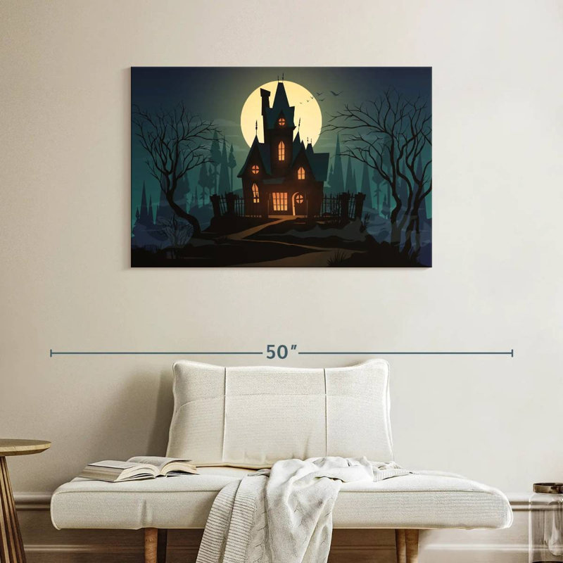 Maison d'Halloween, H 26 po x l 39 po
