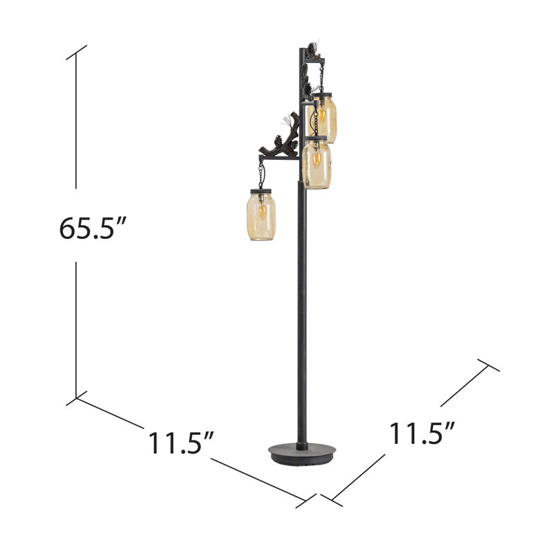 Crestview 65.6'' Bronzed Tree Floor Lamp