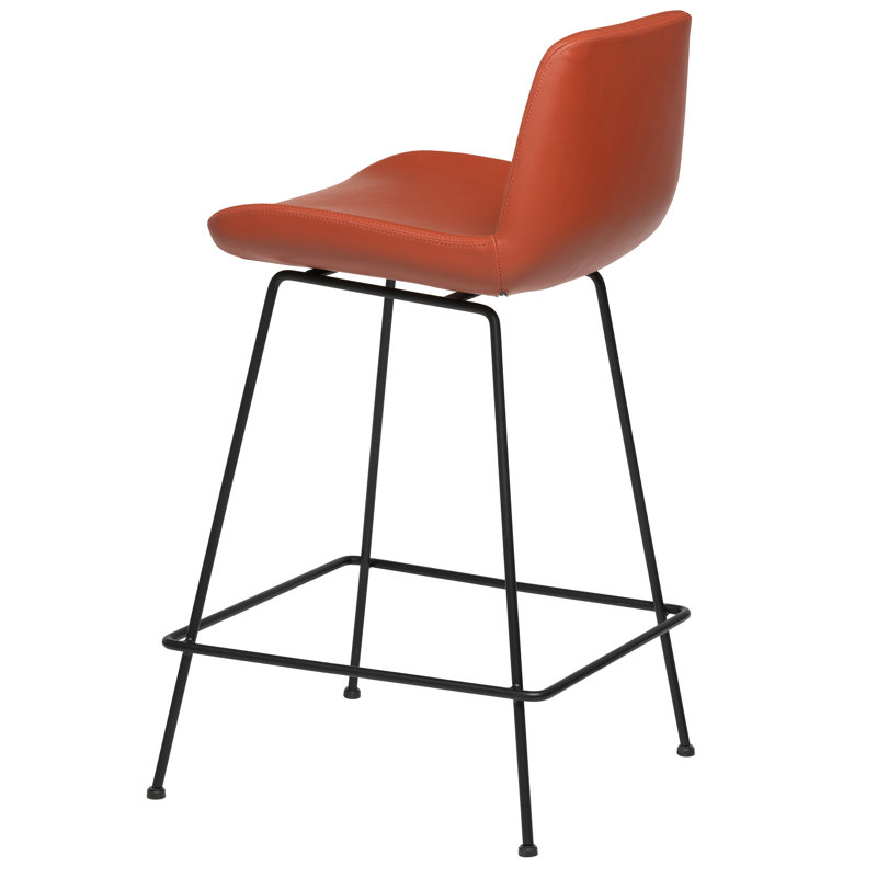 Tabouret de bar et de comptoir Jabreya, Terracotta, Noir, Tabouret de comptoir (siège d'une hauteur de 25 p