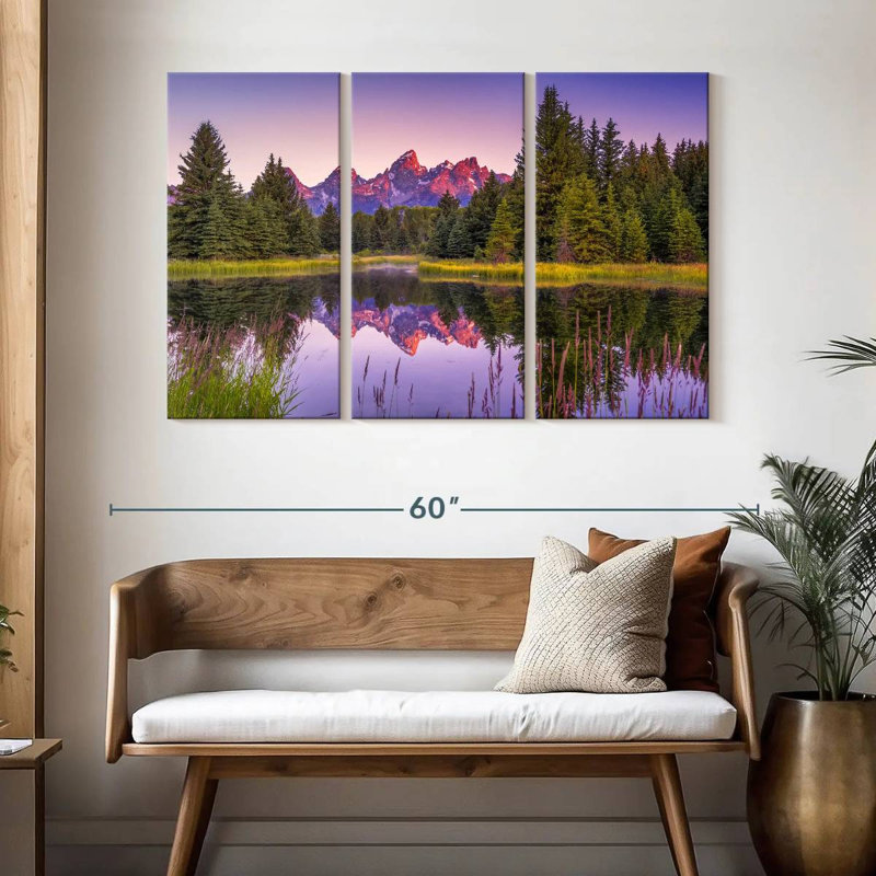 Alvord Grand Tetons River Reflection, 32" H x 50" W