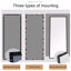 Miroir sur pied pleine longueur 70 po x 31 po, cadre en aluminium noir, fixation murale / inclinée, haute définition incassable pour décoration intérieure moderne | Idée de cadeau