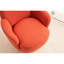 Fauteuil pivotant à 360 degrés - Velours orange pour chambre à coucher