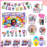 Cartoon Party Supplies,98pcs Cartoon Party Decoration&Tableware Set