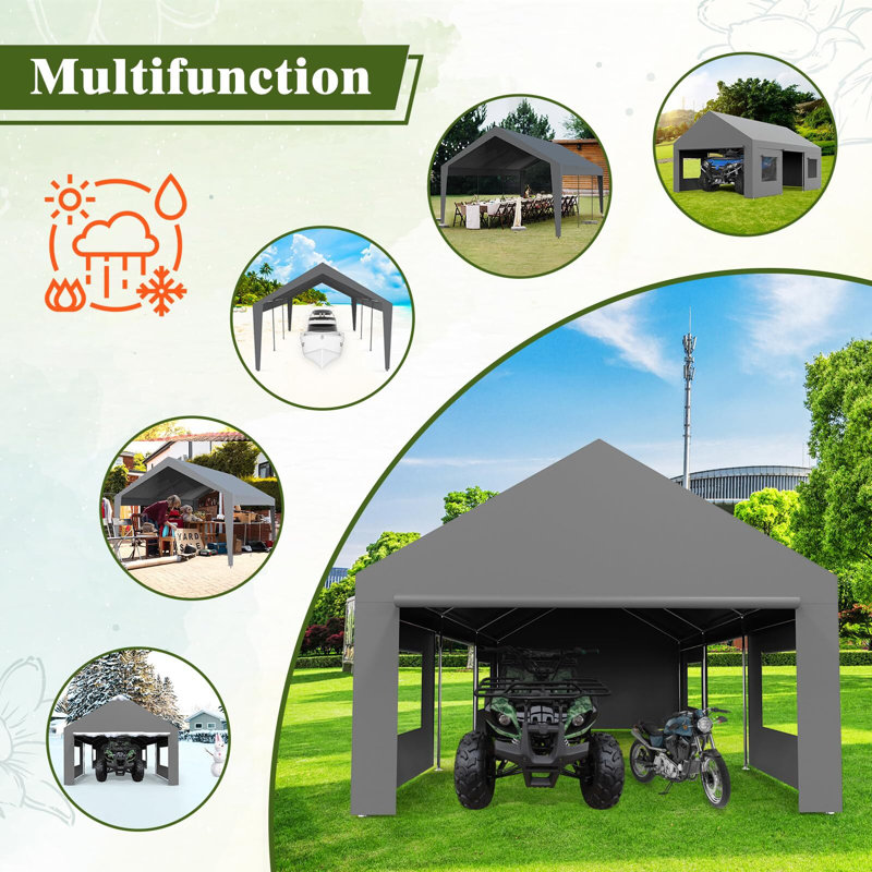 13×25Ft Portable Carport Canopy