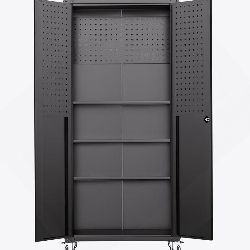 Metal Garage Storage Cabinet With Wheels, Storage Cabinet For Home, Office