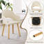 49.5cm H Luxury Fabric Upholstered Dining Chair with Wooden Legs-40986369-61276533